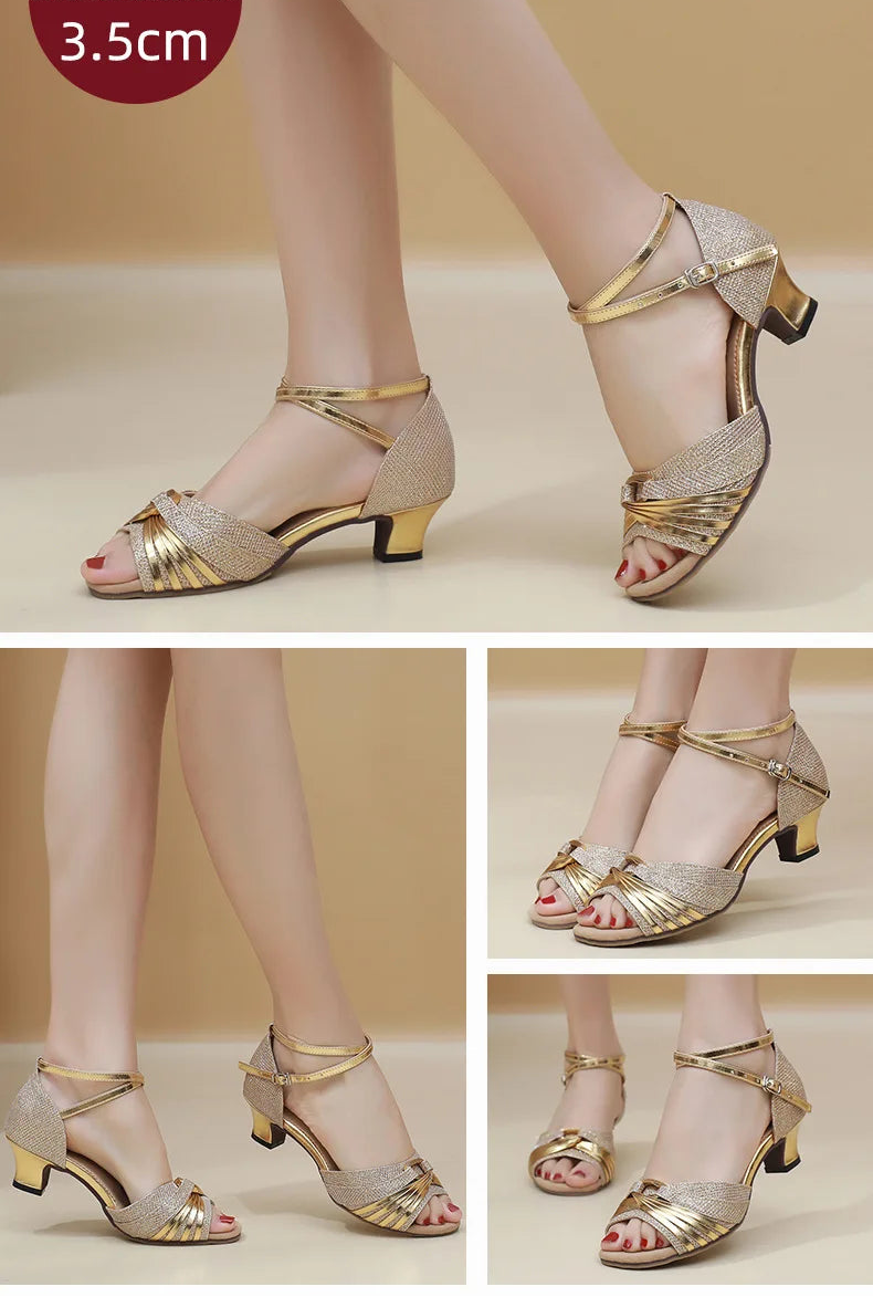 The Stardust Twilight Tango Sandal – Glitter & Sequin Ballroom Heel