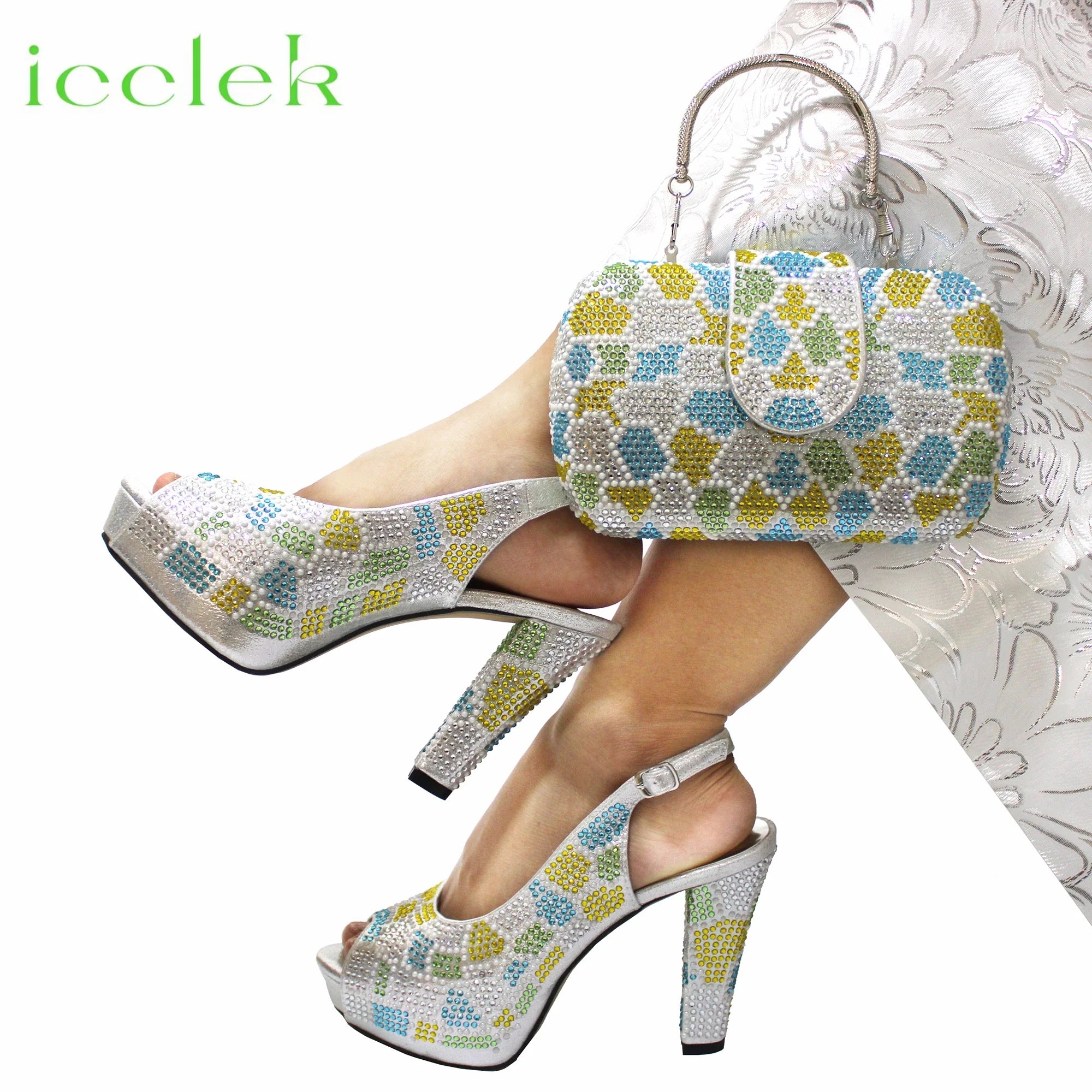 Peep Toe Shoes & Bag Set