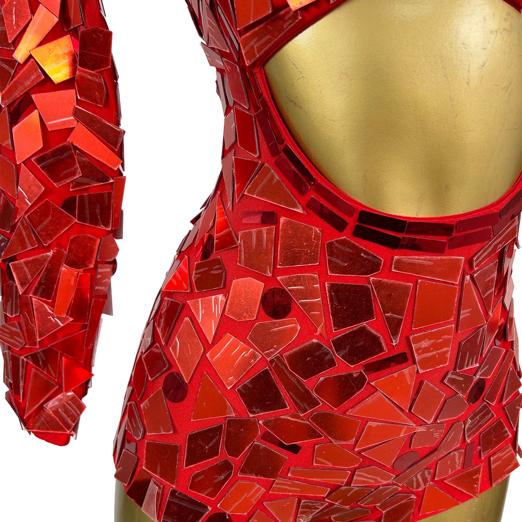 Sparkling Sequin Hollow-Out Bodysuit & Gogo Dance Performance Romper