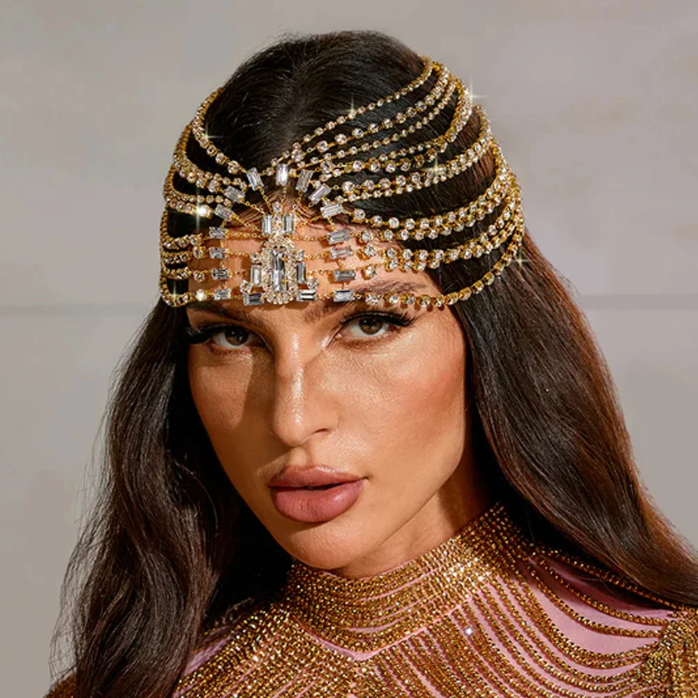 Crystal Hair Chain Headpiece Accessory