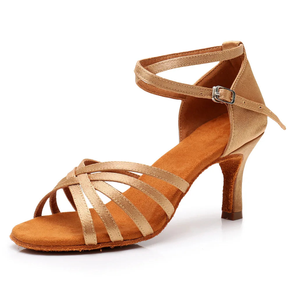 The Stardust Rumba Rhythm Sandal – Classic Strappy Latin Dance Heel