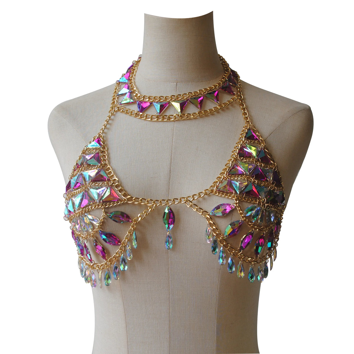 Multilayer Tassel Bra & Waist Costume Jewelry
