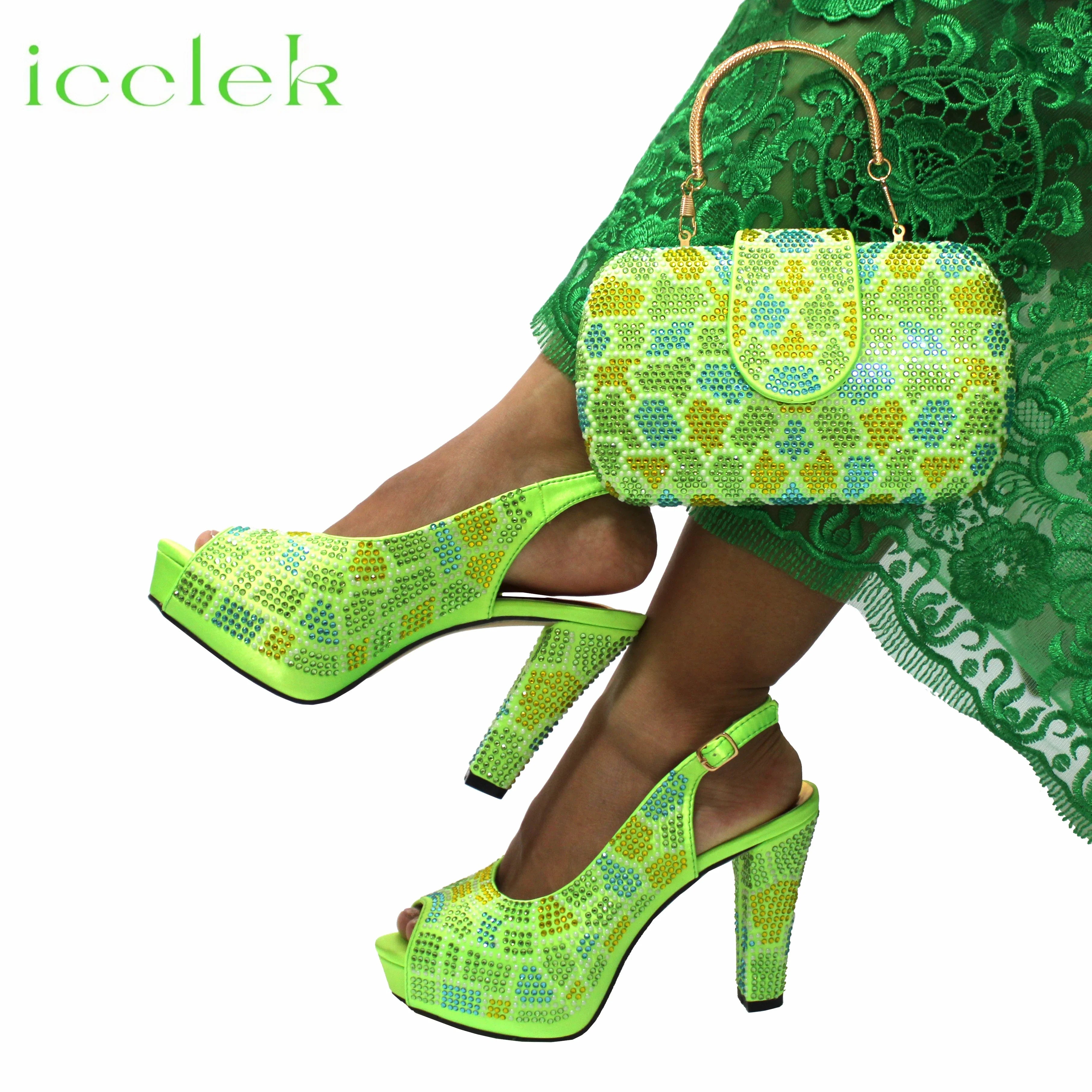 Peep Toe Shoes & Bag Set