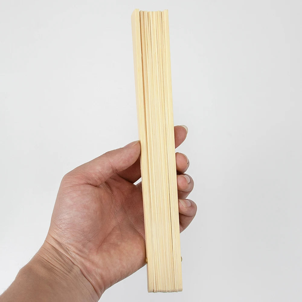 9IN  Bamboo Folding Fan Skeleton (15-Bone)