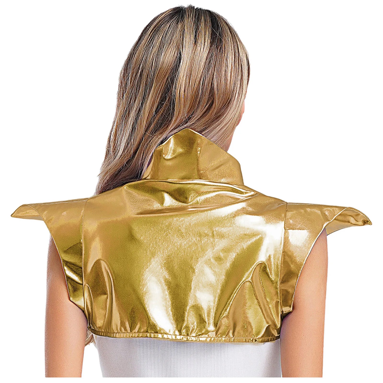 Metallic Gothic Armor Shoulder Shrug Steampunk Pauldron Collar Stage Costume