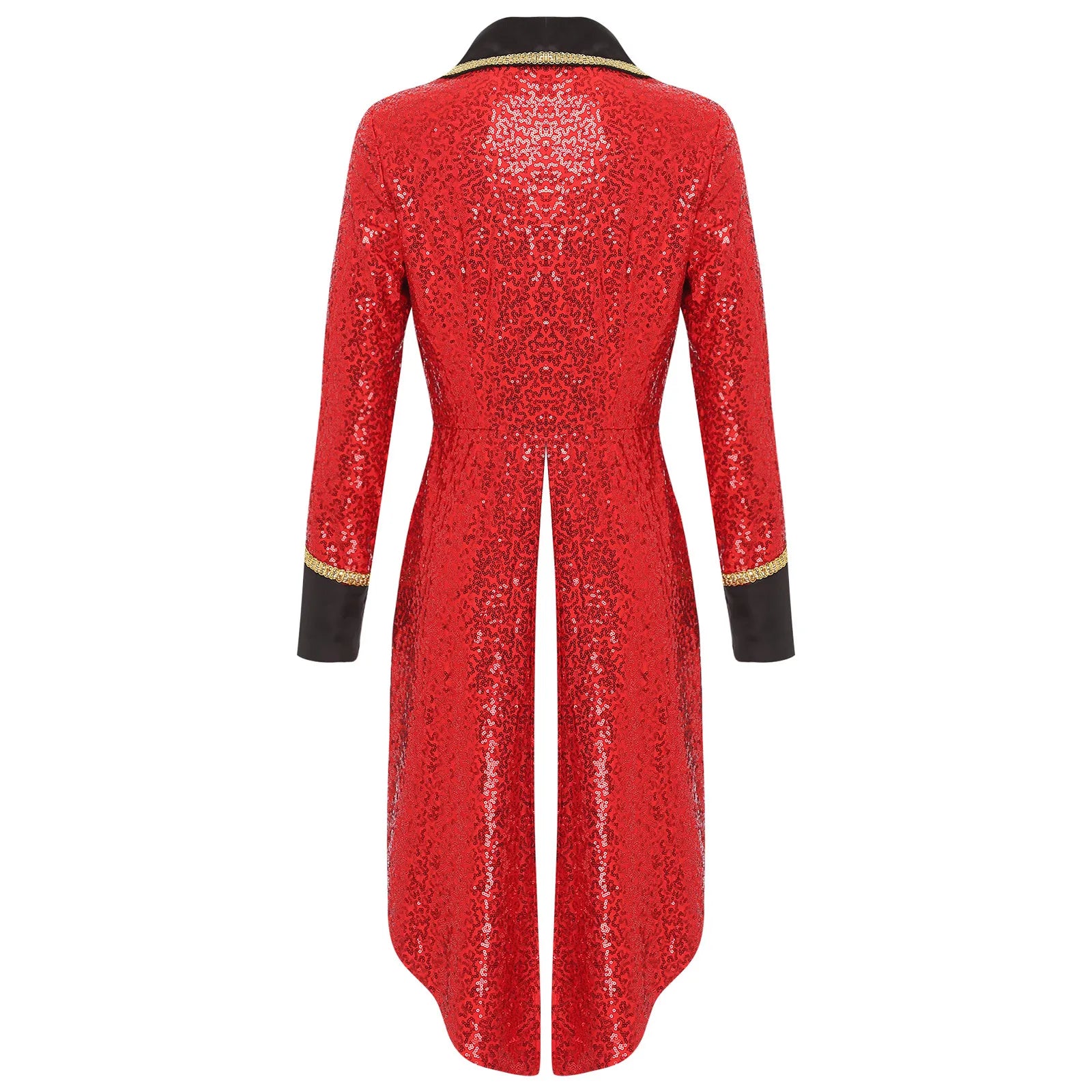 Velvet Circus Ringmaster Tailcoat Jacket Marching Band Halloween Showman Outerwear
