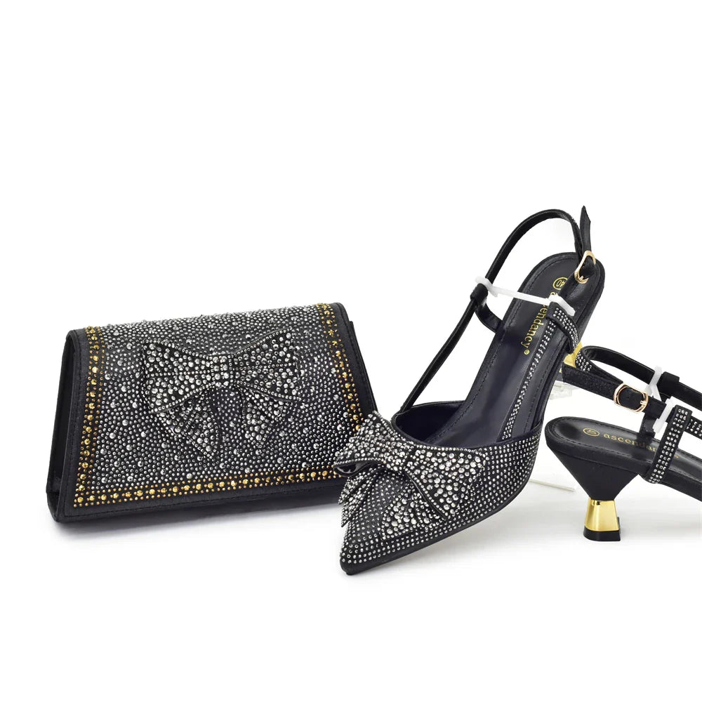 Italian Shoes And Bag Set