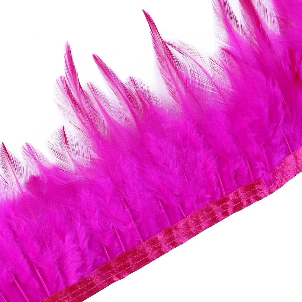 Rooster Feathers Trim Fringe Chicken Feather Strip