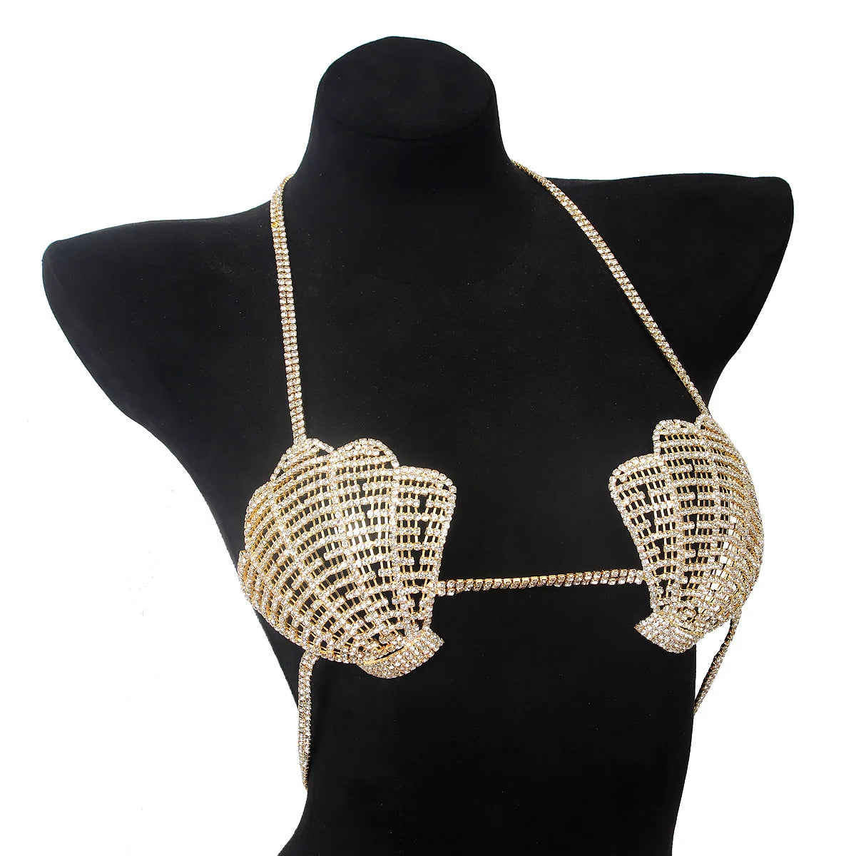 Seashell Rhinestone Bra & Body Jewelry