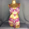 Dazzling Beaded & Sequined Belly Dance Bra & Belt 2-Piece Costume Set