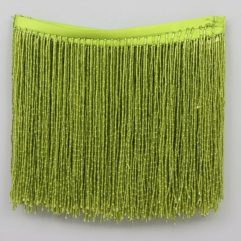 Long Glass Rhinestone Beaded Fringe Trim