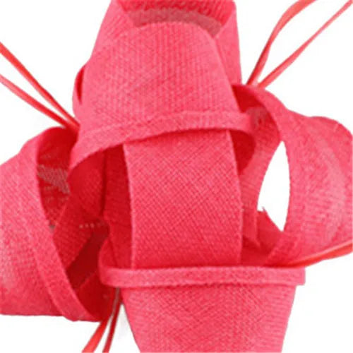 18cm Elegant Sinamay Bow Fascinator Hairpin Kentucky Derby Cocktail Hat Headpiece