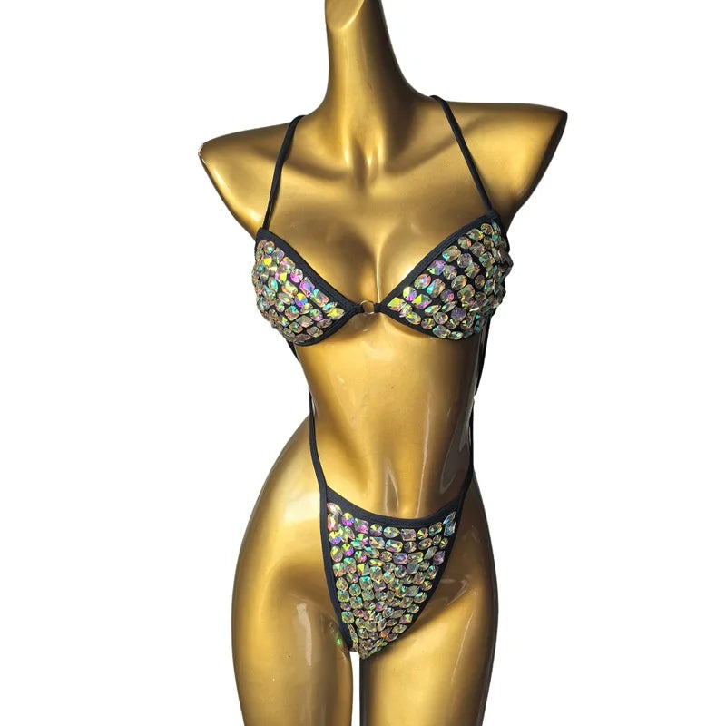 Black Beaded Costume Body Jewelry
