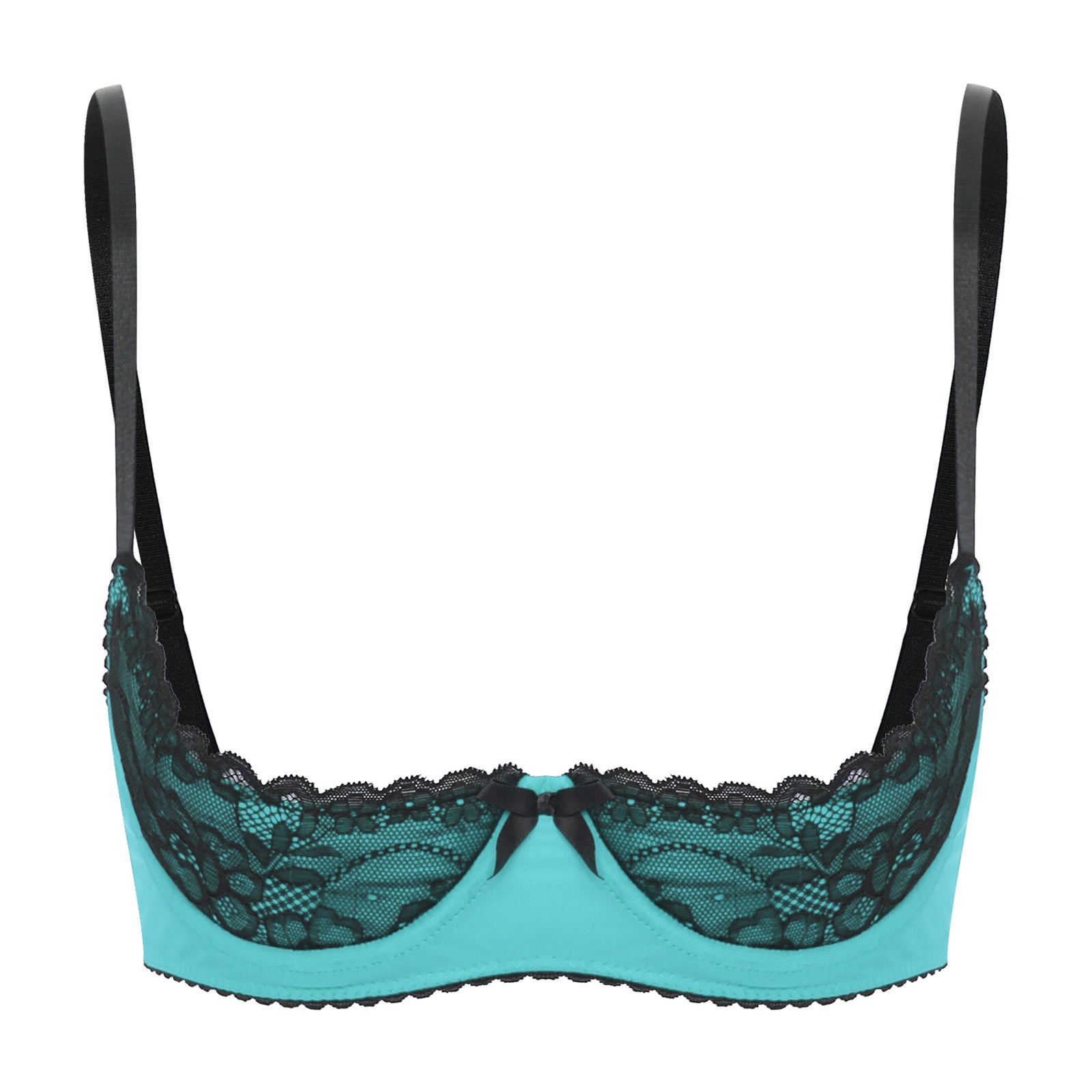 Lace Underwire Half-Cup Balconette Bra