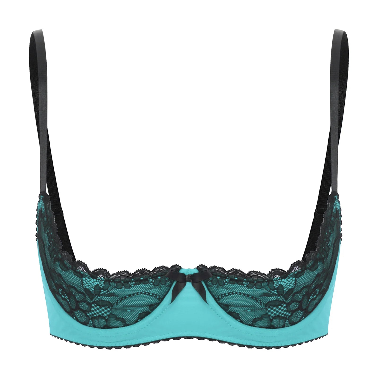 Lace Underwire Half-Cup Balconette Bra