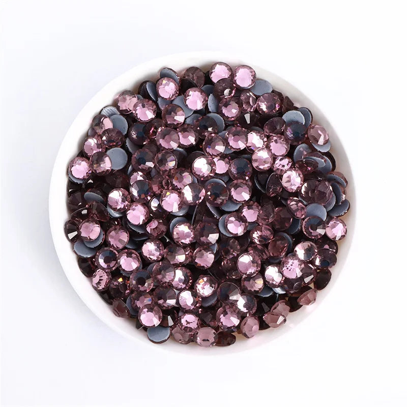Glass Crystal Hot-Fix Rhinestones Flatback Strass Stones SS6-SS30 Bulk Pack