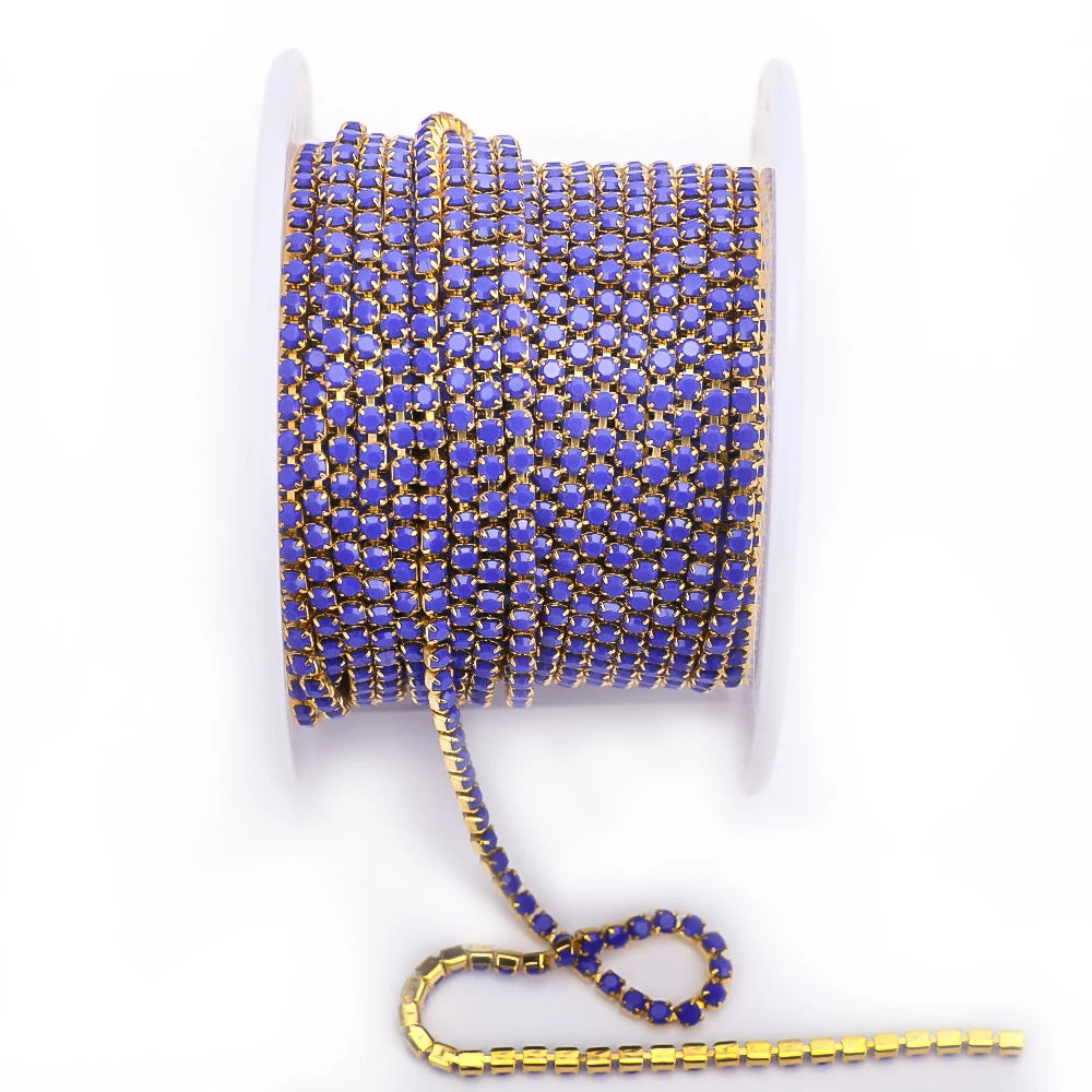 The Stardust Luminary Opal – Premium Opal & Porcelain Glass Rhinestone Cup Chain Trim