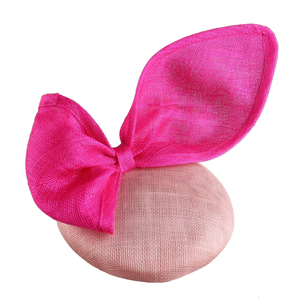 25cm 4-Layer Sinamay Bow Fascinator Headband Kentucky Derby Tea Party Pillbox Hat