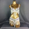 Dazzling Beaded & Sequined Belly Dance Bra & Belt 2-Piece Costume Set