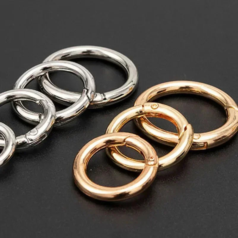 Metal Spring O-Ring Snap Clasp Clips for Bags, Keychains & DIY Crafts