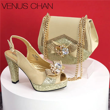 New Fashion Evening Shoes and Bag Italian Design