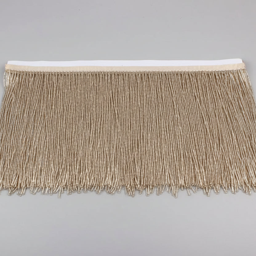 Long Glass Rhinestone Beaded Fringe Trim