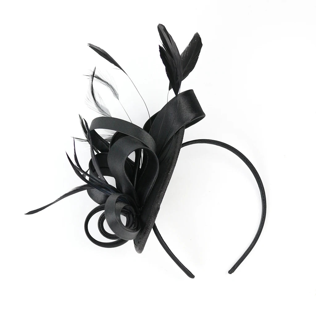 Women’s Feather Fascinator Hairband for Derby, Tea Parties & Events