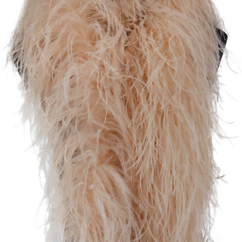 Premium Natural Ostrich Feather Multi-Ply Performance Boa