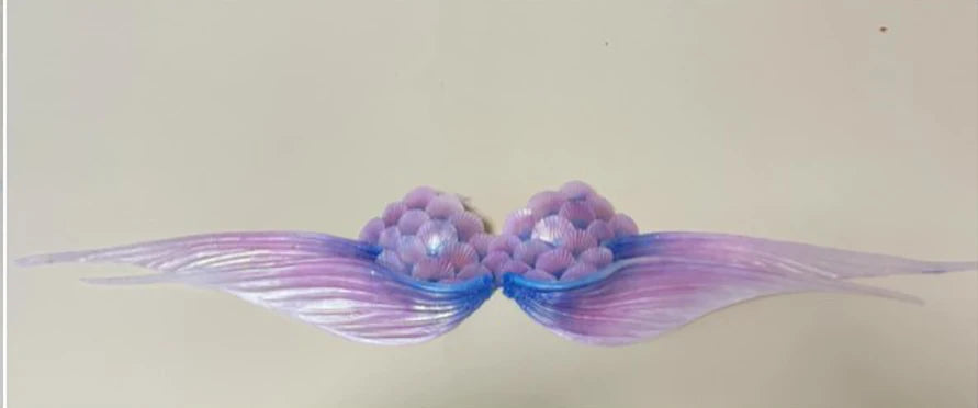 Realistic Woven Silicone Mermaid Bra Strapless Underwater Photoshoot Costume Top