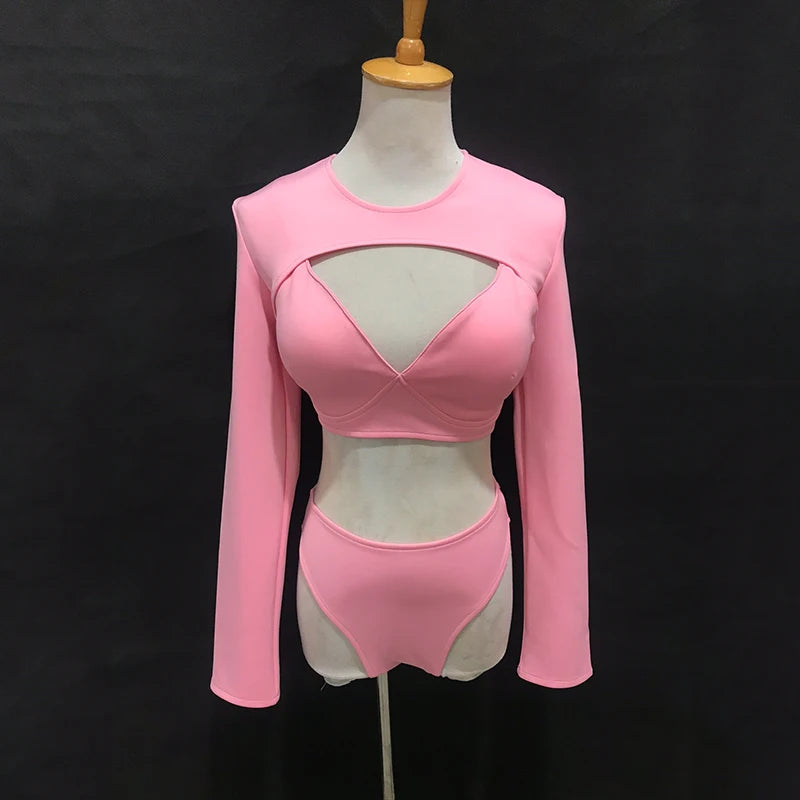 The Stardust Electra Performance Set – Long-Sleeve Pole & Gogo Bikini