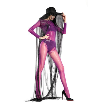 Women 3D 1000 Pin High Density Bodysuit Oil Glossy Shiny Elastic Tights Open Crotch Yoga Shaping Jumpsuit Maid Leotard Leggings