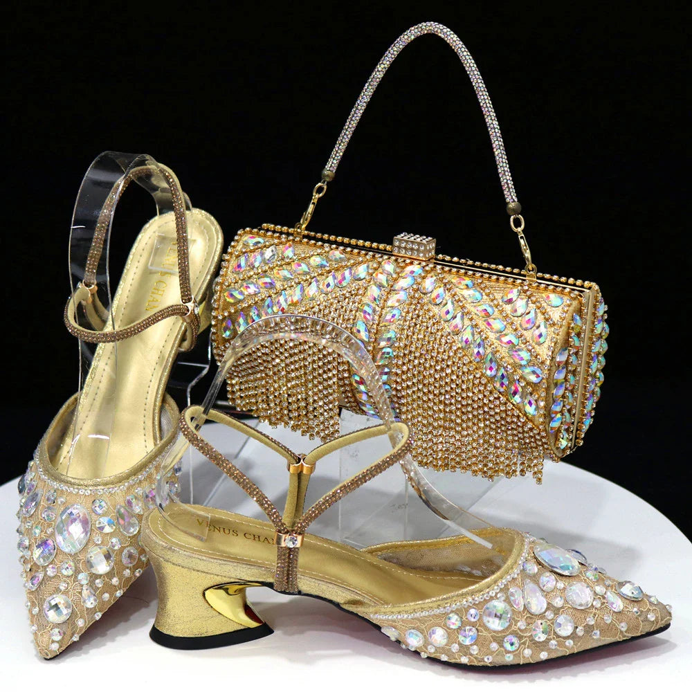 High Quality Ladies Shoes And Bags Set