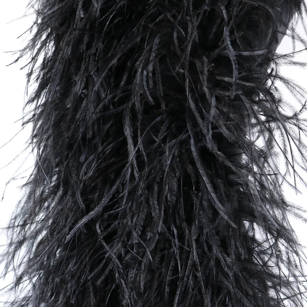 Premium Natural Ostrich Feather Multi-Ply Performance Boa