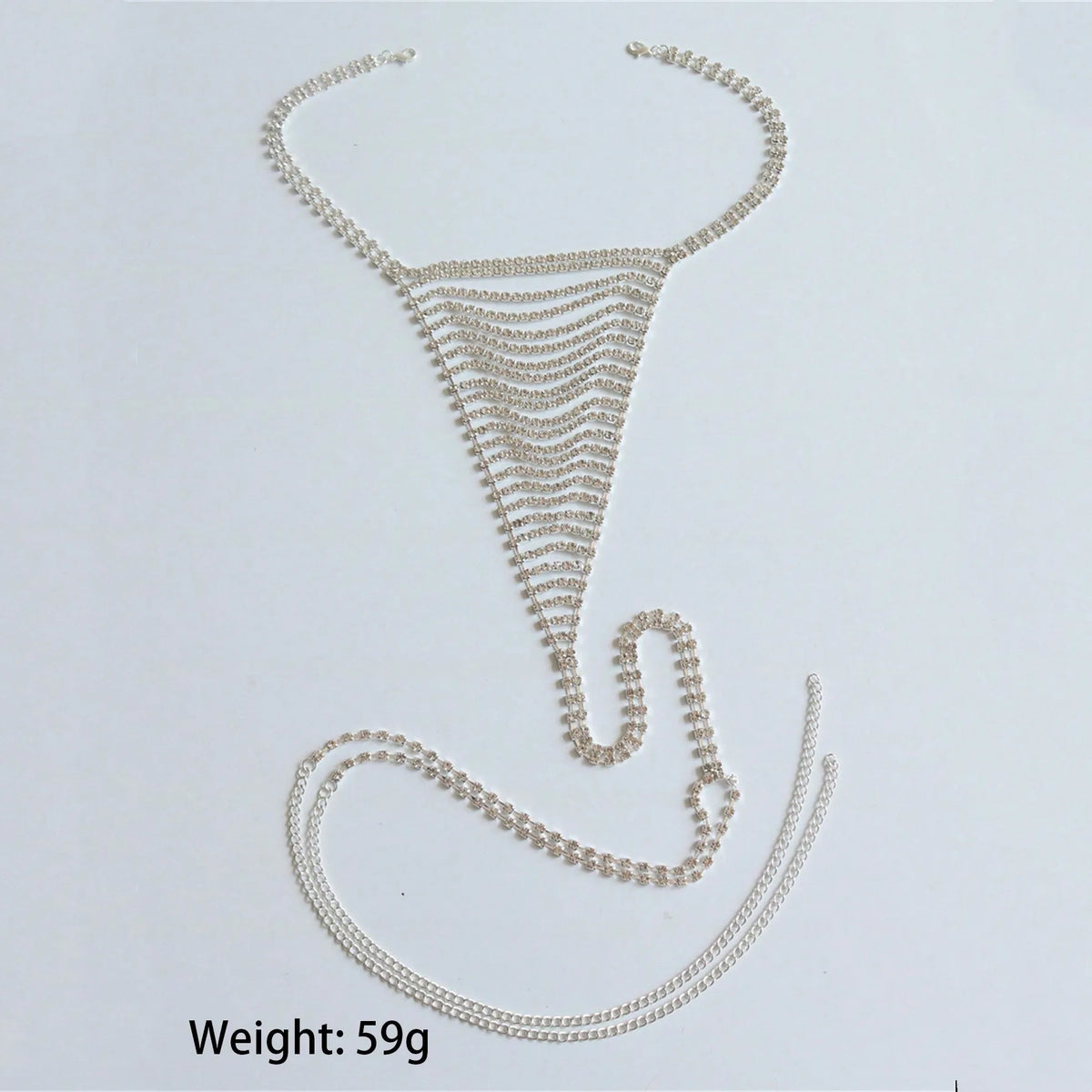 Grid Rhinestone Bra & Skirt Body Jewelry