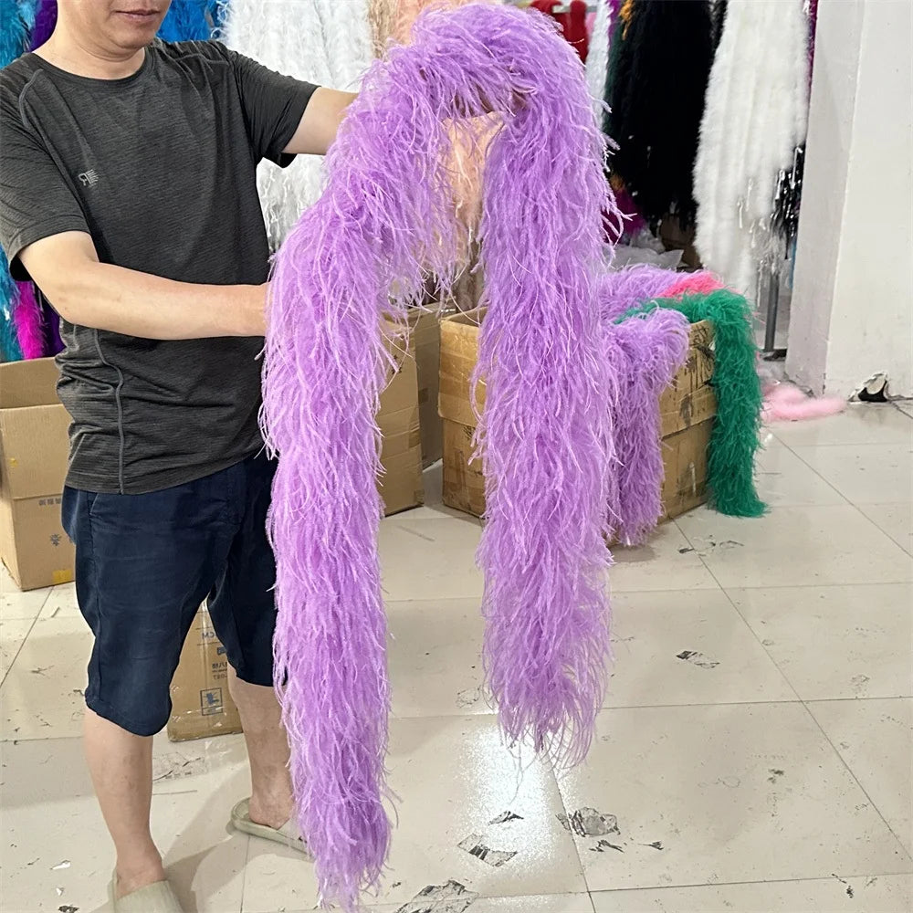 High-Density Ostrich Feather Performance Boa