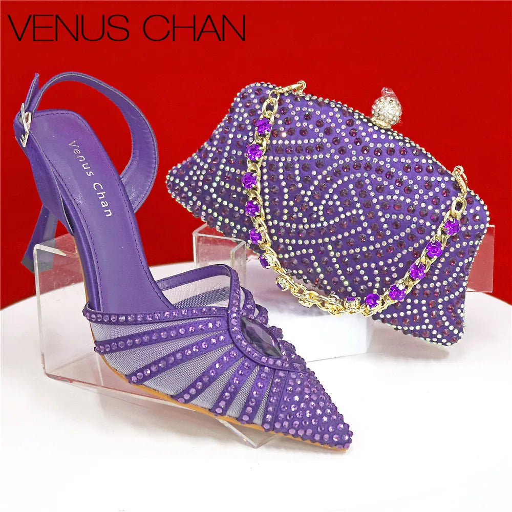 Heels and Rhinestone Handbag Set