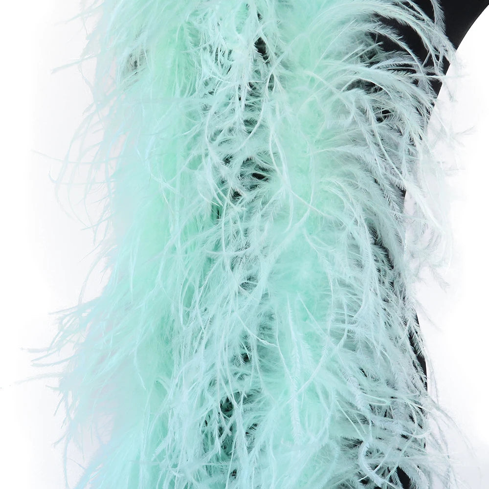 Premium Natural Ostrich Feather Multi-Ply Performance Boa