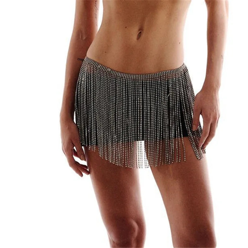 Crystal Costume Bra & Skirt Chain