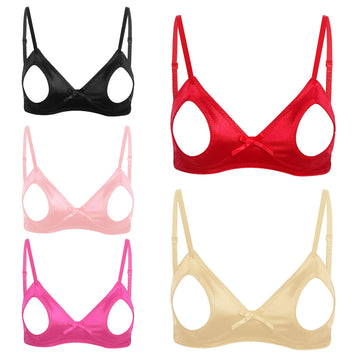 Hollow Out Open Nipple Shelf Bra