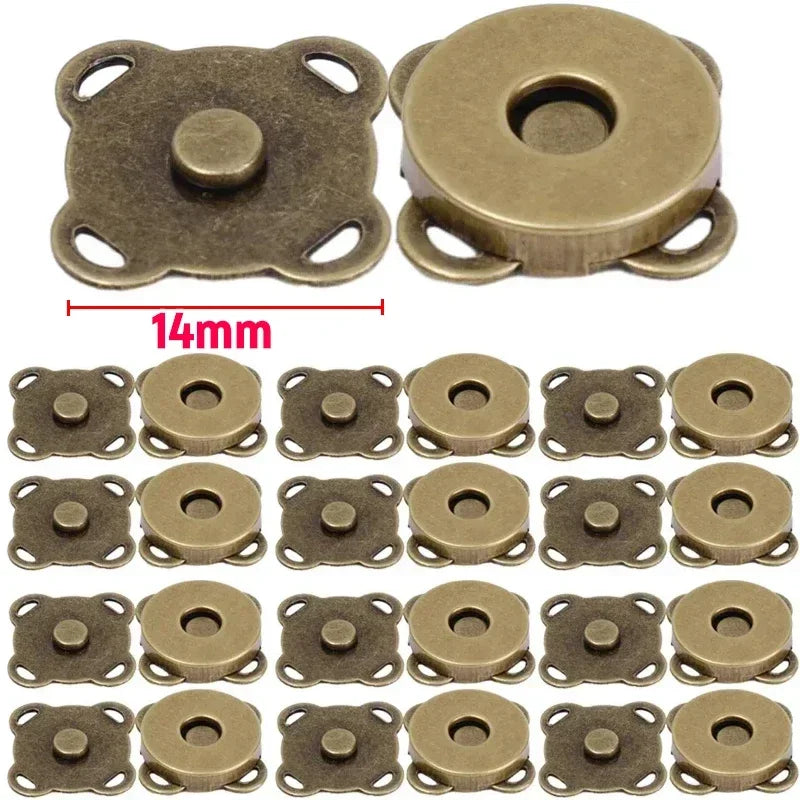 Magnetic Snap Fastener Clasps & Buttons for Bags, Purses & DIY Crafts