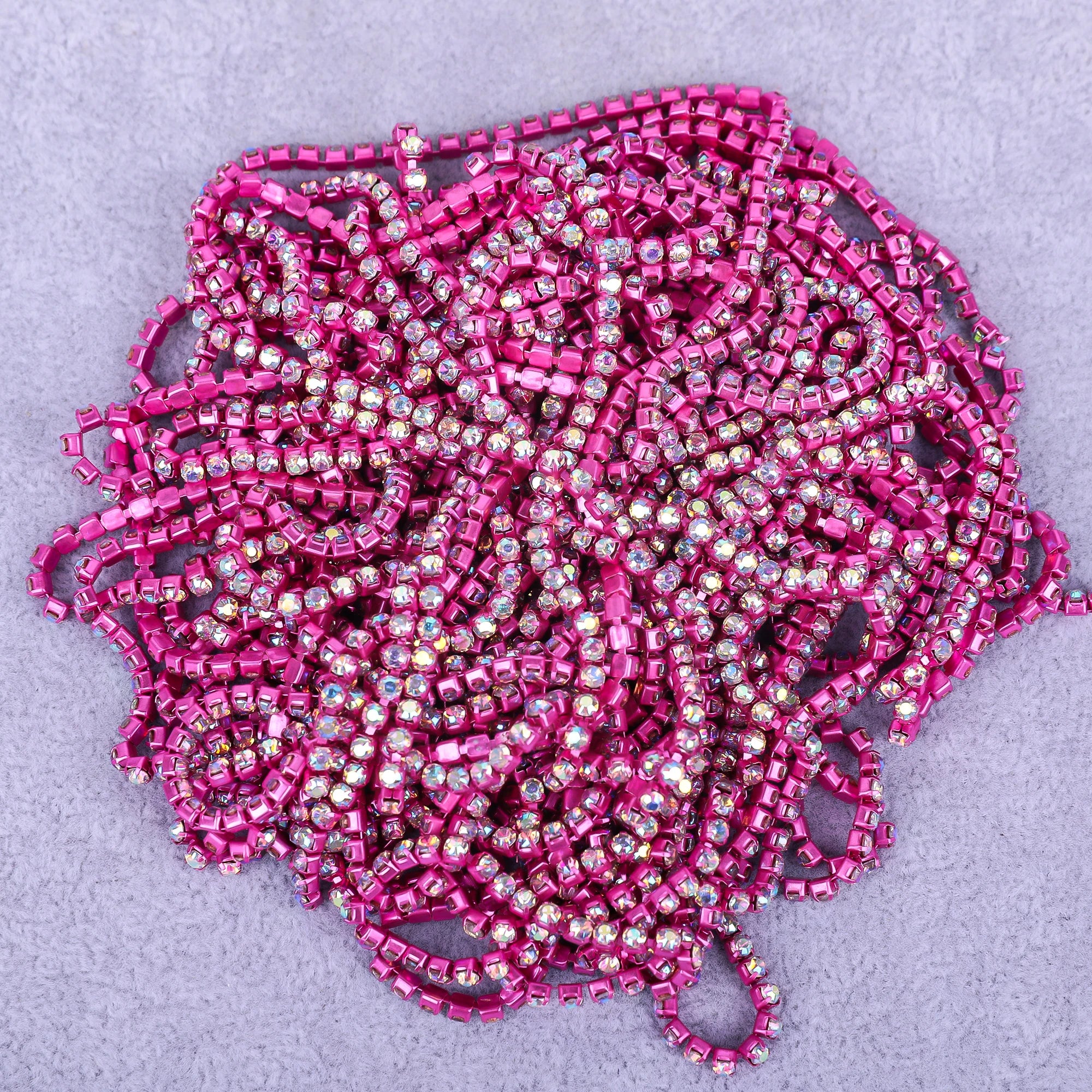 The Stardust Sparkle Cascade – Premium AAAA Glass Crystal Dense Rhinestone Cup Chain Trim