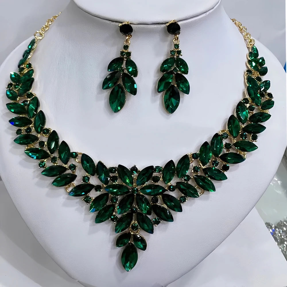 Statement Necklace Earrings Set