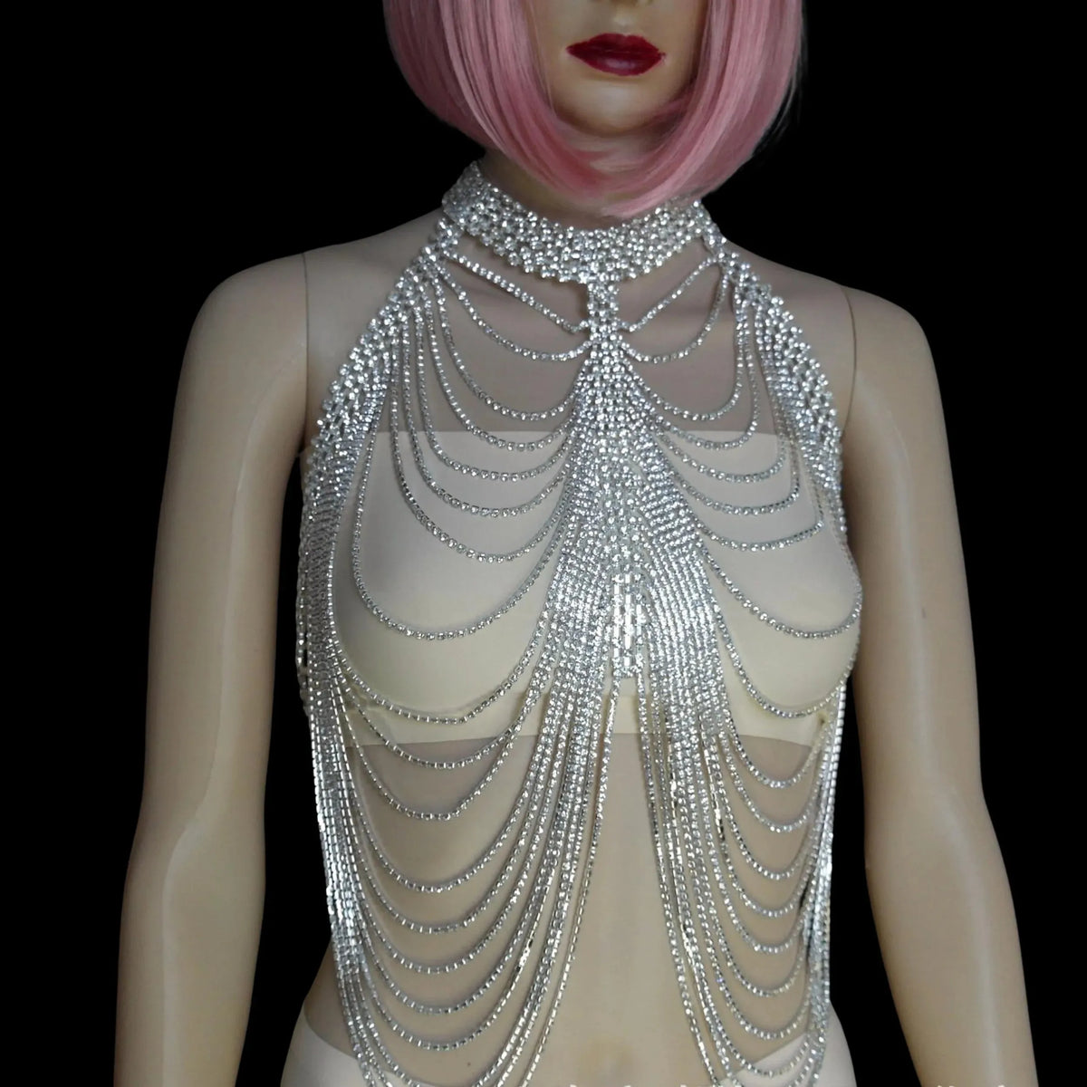 Crystal Tassel Shoulder Shawl