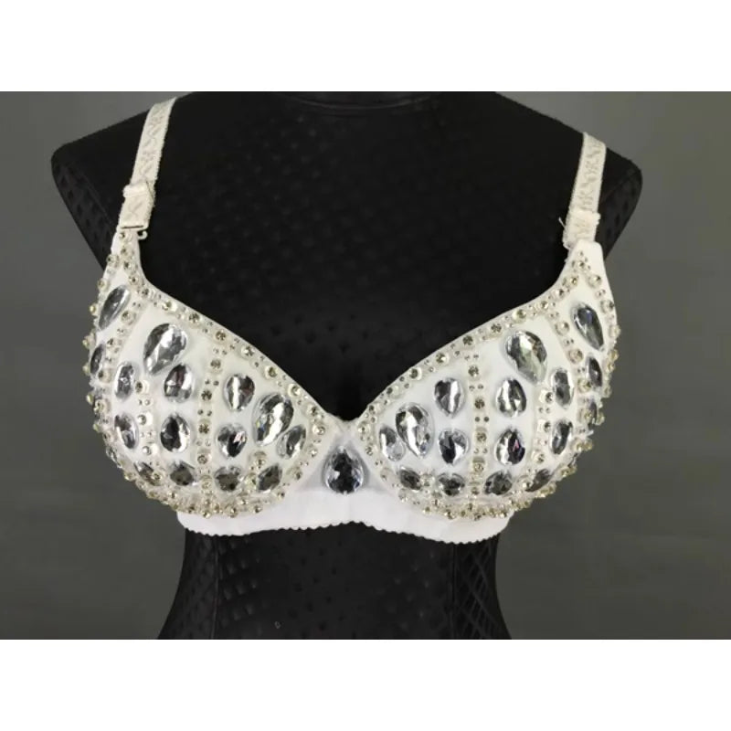The Stardust A-Lister – Sparkling Handmade Rhinestone DJ & Singer Performance Bra Top