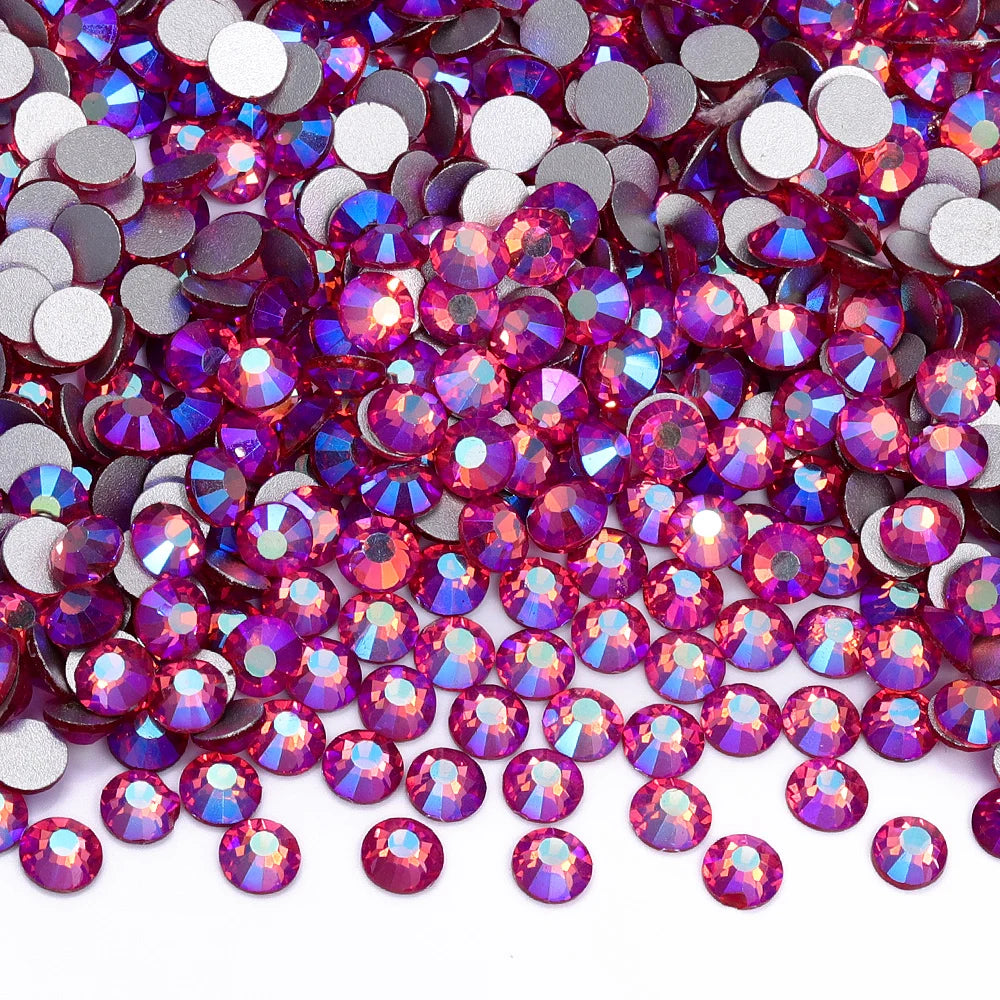 SS6-SS30 Top Quality Multi-color AB Non-Hotfix Flat-Back Glass Rhinestones