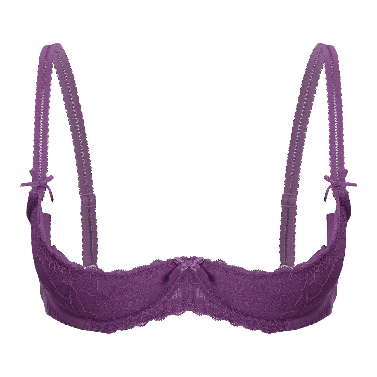 Lace Underwire Half-Cup Push-Up Bra