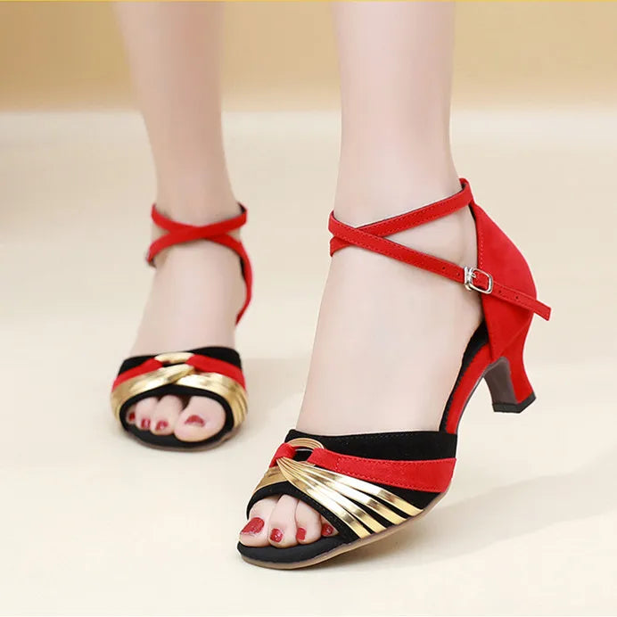 The Stardust Twilight Tango Sandal – Glitter & Sequin Ballroom Heel