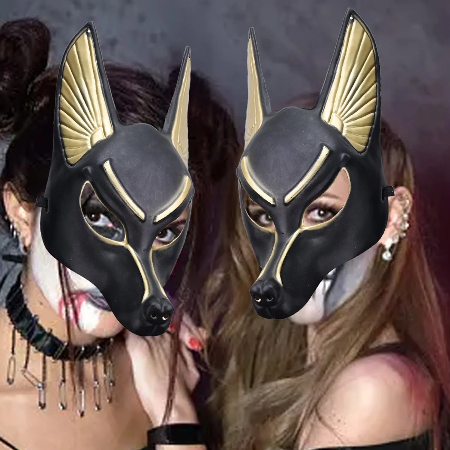 Ancient Anubis Jackal God Costume Mask for Halloween & Masquerade
