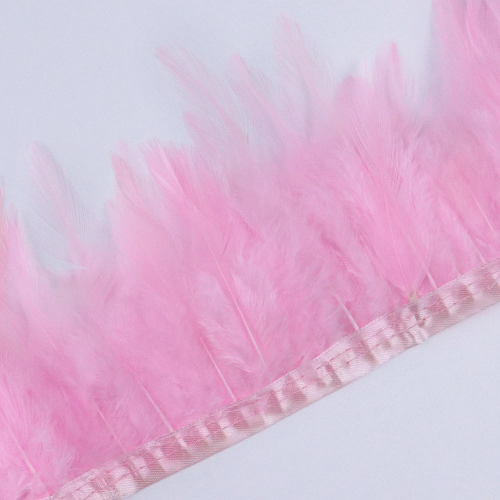 Rooster Feathers Trim Fringe Chicken Feather Strip