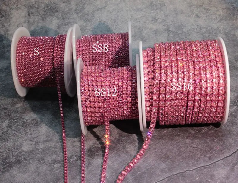 The Stardust Spectrum Stream – Premium Color-Matched Glass Crystal Rhinestone Cup Chain Trim